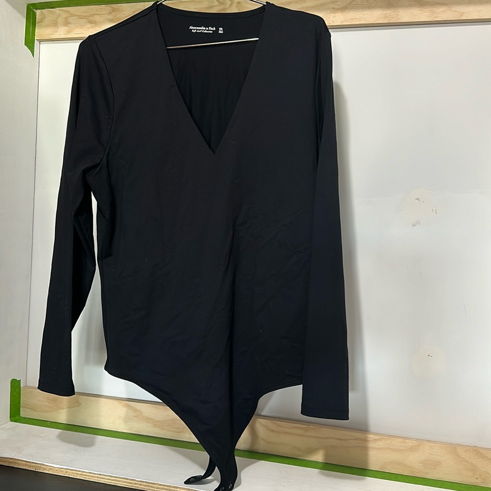 A&F soft v-neck bodysuit